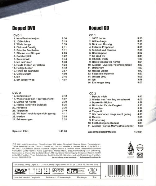 Produktbild: B&ouml;hse Onkelz-20 Jahre/Live in Frankfurt [2 DVDs]