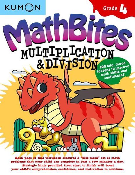 Produktbild: Kumon Math Bites: Grade 4 Multiplication and Division-100 Bite-Sized Lessons to Improve Math Skills and Confidence!
