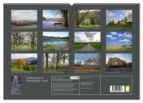 Produktbild: Unterwegs im N&uuml;rnberger Land (hochwertiger Premium Wandkalender 2026 DIN A2 quer), Kunstdruck in Hochglanz