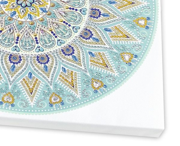 Diamondpainting Crystal Art Kaart Blauwe Mandala 10X15CM | Kantoorartikel | 1401939