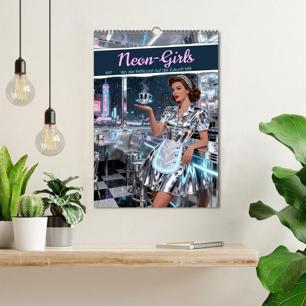 Produktbild: Neon-Girls (Wandkalender 2027 DIN A3 hoch), CALVENDO Monatskalender