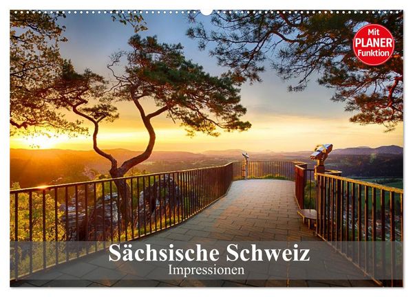 Sächsische Schweiz – Impressionen (Wandkalender 2026 DIN A2 quer), CALVENDO Monatskalender