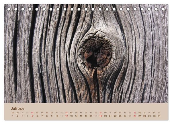 Produktbild: Farben des Holzes (Tischkalender 2026 DIN A5 quer), CALVENDO Monatskalender