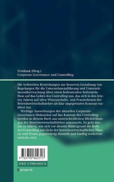 Produktbild: Corporate Governance und Controlling
