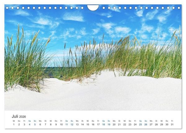 Produktbild: Deutsche K&uuml;ste - Nordsee und Ostsee (Wandkalender 2026 DIN A4 quer), CALVENDO Monatskalender