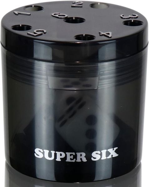 Produktbild: BestSaller 3013 - SUPER SIX Travel aus ABS - Schwarz, 5cm+ &Oslash; 5cm, Reisespiel