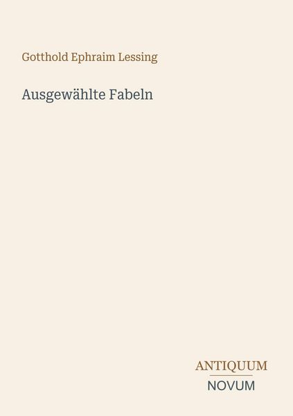 Produktbild: Ausgew&auml;hlte Fabeln
