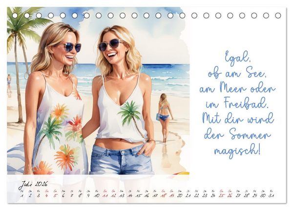 Produktbild: Beste Freundinnen (Tischkalender 2026 DIN A5 quer), CALVENDO Monatskalender