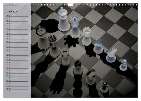 Produktbild: SCHACH - Spiel der K&ouml;nige (Wandkalender 2026 DIN A3 quer), CALVENDO Monatskalender