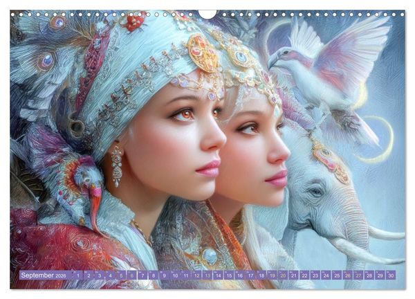 Produktbild: Paradiesische Welt - Fantasiewerke (Wandkalender 2026 DIN A3 quer), CALVENDO Monatskalender