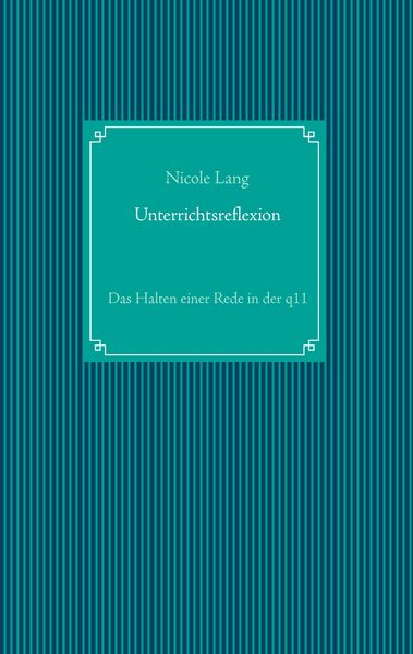 Produktbild: Unterrichtsreflexion