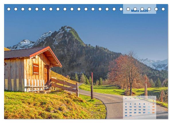 Produktbild: ALLG&Auml;U, im Wandel der Jahreszeiten. (Tischkalender 2026 DIN A5 quer), CALVENDO Monatskalender