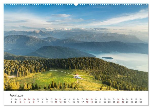 Produktbild: Berge und Seen - Die Perlen der Natur (Wandkalender 2026 DIN A2 quer), CALVENDO Monatskalender