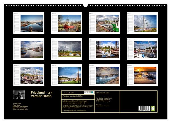 Produktbild: Friesland - am Vareler Hafen (Wandkalender 2026 DIN A2 quer), CALVENDO Monatskalender