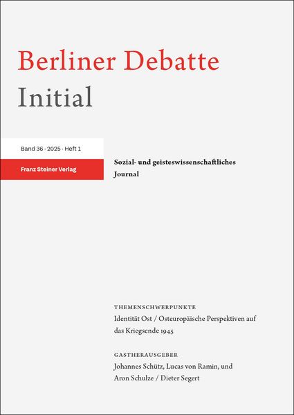 Produktbild: Berliner Debatte Initial 36 (2025) 1