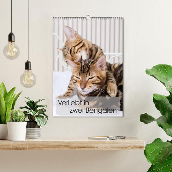 Produktbild: Verliebt in zwei Bengalen (Wandkalender 2026 DIN A3 hoch), CALVENDO Monatskalender