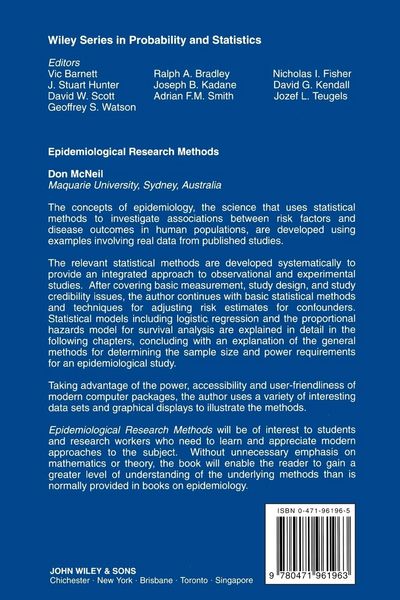 Produktbild: Epidemiological Research Methods