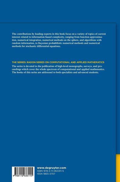 Produktbild: Multivariate Algorithms and Information-Based Complexity