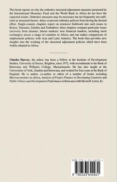 Produktbild: Constraints on the Success of Structural Adjustment Programmes in Africa