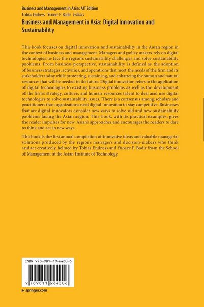 Produktbild: Business and Management in Asia: Digital Innovation and Sustainability