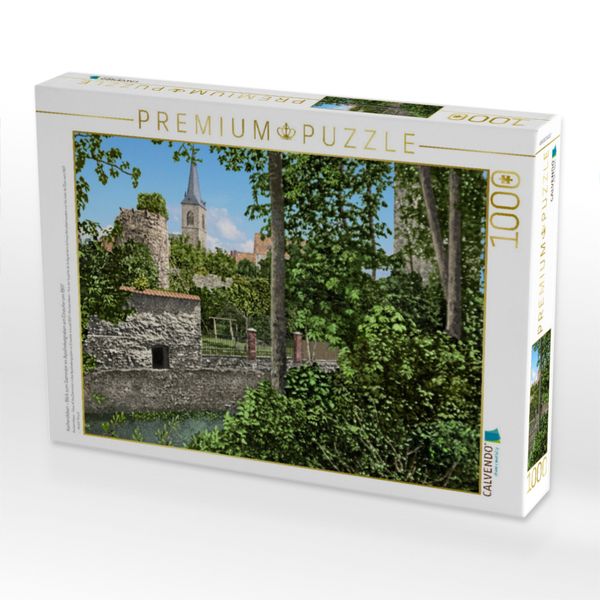 Produktbild: CALVENDO Puzzle Aschersleben - Blick zum Dammtor im Apothekergraben am Eineufer um 1907 | 1000 Teile Lege-Gr&ouml;&szlig;e 64x48cm Foto-Puzzle f&uuml;r gl&uuml;ckliche Stunden