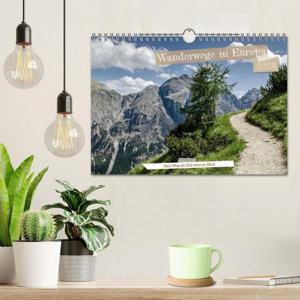 Produktbild: Wanderwege in Europa (Wandkalender 2026 DIN A4 quer), CALVENDO Monatskalender