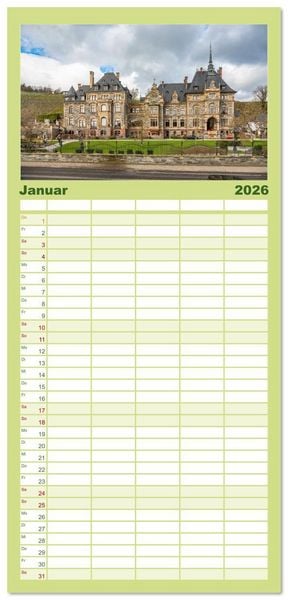 Produktbild: Familienplaner 2026 - Moselansichten mit 5 Spalten (Wandkalender, 21 x 45 cm) CALVENDO