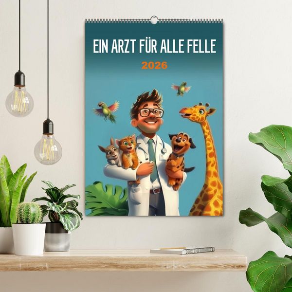 Produktbild: Ein Arzt f&uuml;r alle Felle (Wandkalender 2026 DIN A2 hoch), CALVENDO Monatskalender