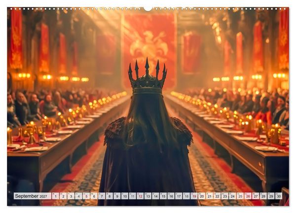 Produktbild: Germanische Mythen &ndash; Die Nibelungensage (hochwertiger Premium Wandkalender 2027 DIN A2 quer), Kunstdruck in Hochglanz