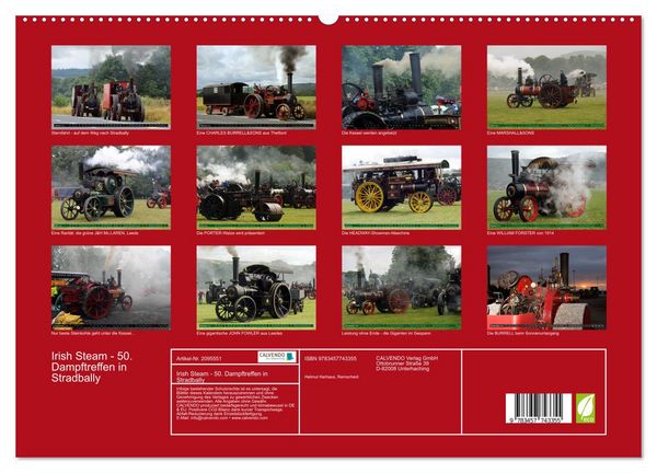 Produktbild: Irish Steam - 50. Dampftreffen in Stradbally (hochwertiger Premium Wandkalender 2026 DIN A2 quer), Kunstdruck in Hochglanz