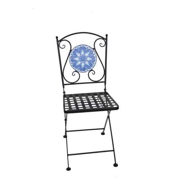 Produktbild: HTI-Living Gartenstuhl Marocco blau 2er Set Gartenstuhl Marocco blau 2er Set