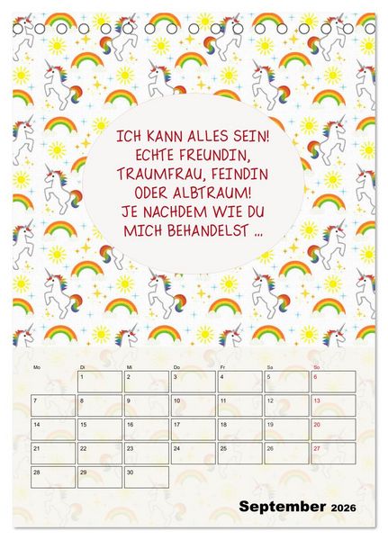 Produktbild: K&ouml;nigin &uuml;ber alles! Typokalender f&uuml;r starke Frauen (Tischkalender 2026 DIN A5 hoch), CALVENDO Monatskalender