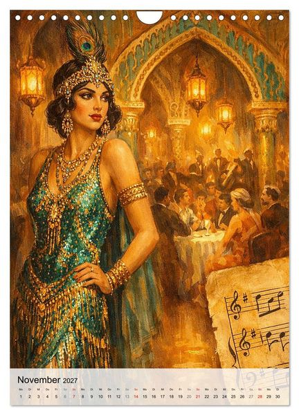 Produktbild: Jazz & Glamour Weltreise (Wandkalender 2027 DIN A4 hoch), CALVENDO Monatskalender