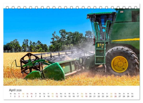 Produktbild: M&auml;hdrescher - tolle Momente (Tischkalender 2026 DIN A5 quer), CALVENDO Monatskalender