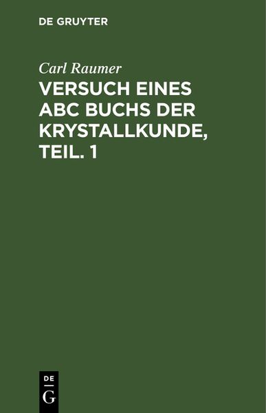 Produktbild: Versuch eines ABC Buchs der Krystallkunde, Teil. 1