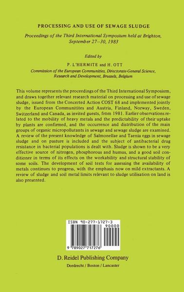 Produktbild: Processing and Use of Sewage Sludge