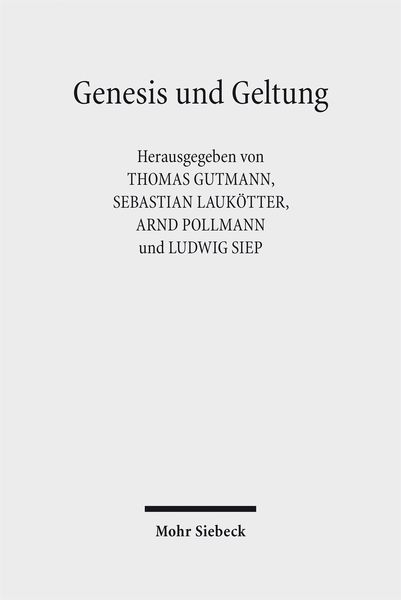 Produktbild: Genesis und Geltung