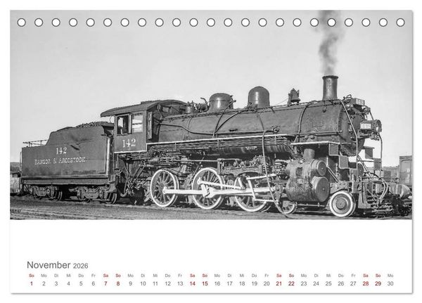 Produktbild: US-Dampflokomotiven (Tischkalender 2026 DIN A5 quer), CALVENDO Monatskalender