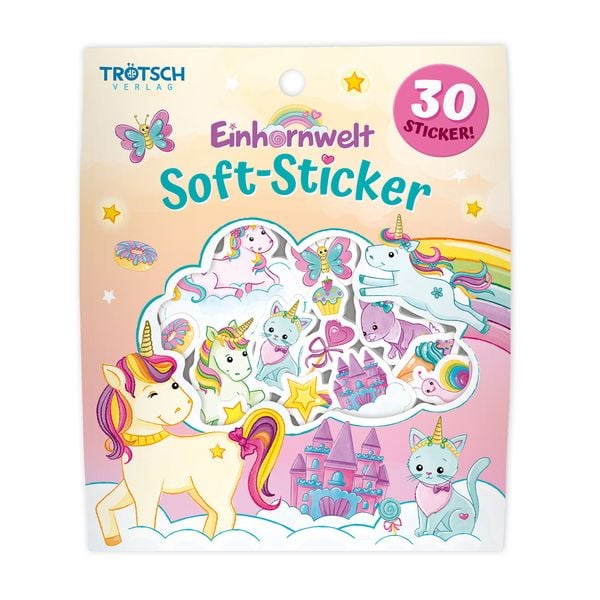 Produktbild: TR&Ouml;TSCH - Soft-Sticker Einhornwelt