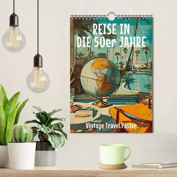 Produktbild: Reise in die 50er Jahre. Vintage Travel Poster. (Wandkalender 2026 DIN A4 hoch), CALVENDO Monatskalender