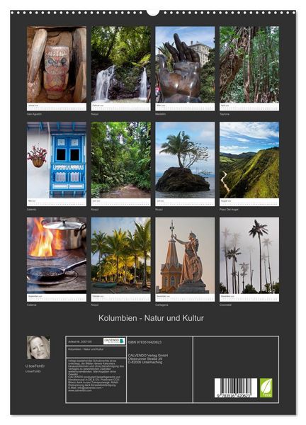 Produktbild: Kolumbien - Natur und Kultur (hochwertiger Premium Wandkalender 2026 DIN A2 hoch), Kunstdruck in Hochglanz