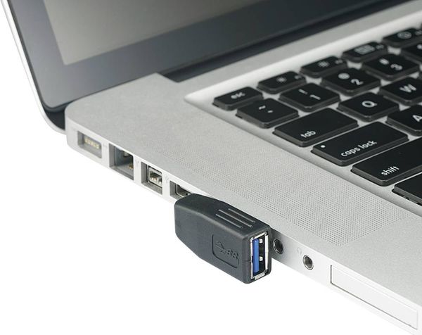 Renkforce USB 3.0 Adapter A-Stecker zu A-Buchse 90° seitlich nach rechts gewinkelt