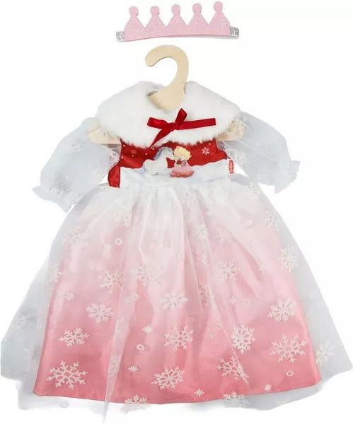 Puppenkleid ''Winterprinzessin Lumi'' mit Krone und Plüsch-Cape, Gr. 35-45 cm