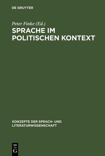 Produktbild: Sprache im politischen Kontext