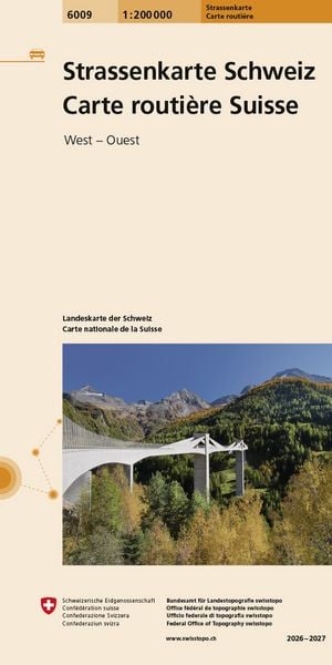 Produktbild: 6009 Strassenkarte Schweiz 1:200 000