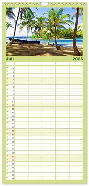 Produktbild: Familienplaner 2026 - Panama - Traumhafte Str&auml;nde und St&auml;dte. mit 5 Spalten (Wandkalender, 21 x 45 cm) CALVENDO