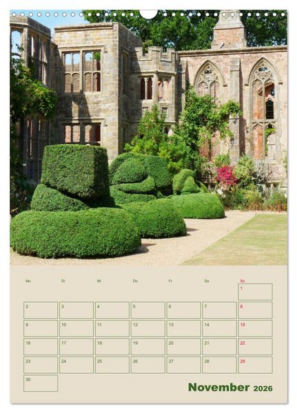 Produktbild: Schl&ouml;sser und G&auml;rten in England (Wandkalender 2026 DIN A3 hoch), CALVENDO Monatskalender