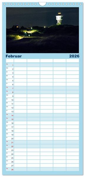 Produktbild: Familienplaner 2026 - Langeoog &ndash; Ein Herbst auf der Insel des Lebens mit 5 Spalten (Wandkalender, 21 x 45 cm) CALVENDO