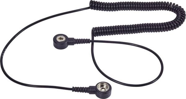 Produktbild: Wolfgang Warmbier 2101.752.3.10 ESD-Erdungskabel 2.40m Druckknopf 10 mm, Druckknopf 3mm