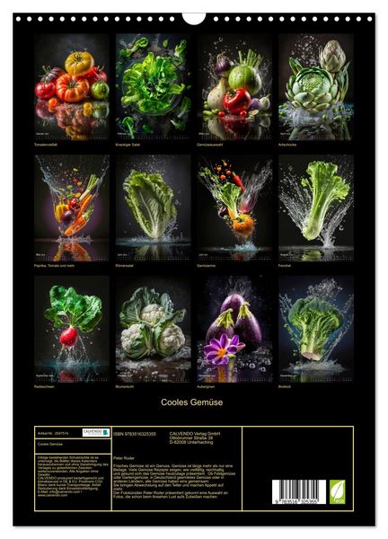 Produktbild: Cooles Gem&uuml;se (Wandkalender 2026 DIN A3 hoch), CALVENDO Monatskalender